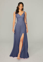 A Line Long Formal Slit Dress MGNY Madeline Gardner New York 21759