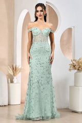 Adora 3198 Long Sequin Printed Prom Formal Dress