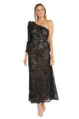 3D Floral Pattern Formal Dress Long Evening R&M Richards 6619