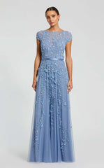 A Line Long Formal 3D Floral Mother of the Bride Dress Mac Duggal 9914521
