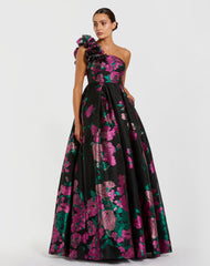 3D Floral Long Dress Ball Gown Mac Duggal 11967