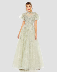 A Line Long Formal Sequin Mother of the Bride Dress Mac Duggal 20450