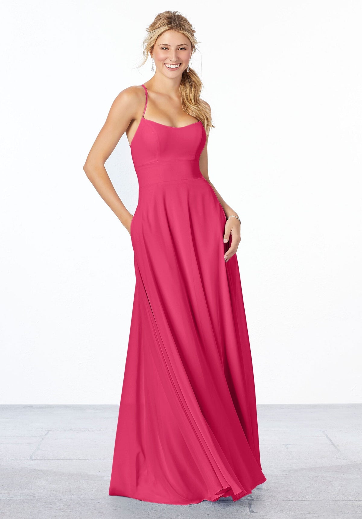 A Line Evening Formal Long Dress MGNY Madeline Gardner New York 21655