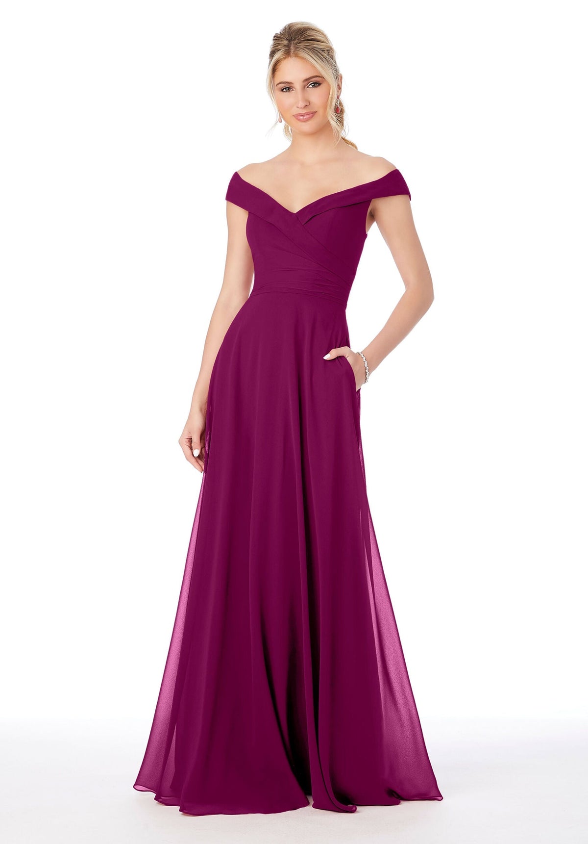 A Line Formal Long Dress MGNY Madeline Gardner New York 21692