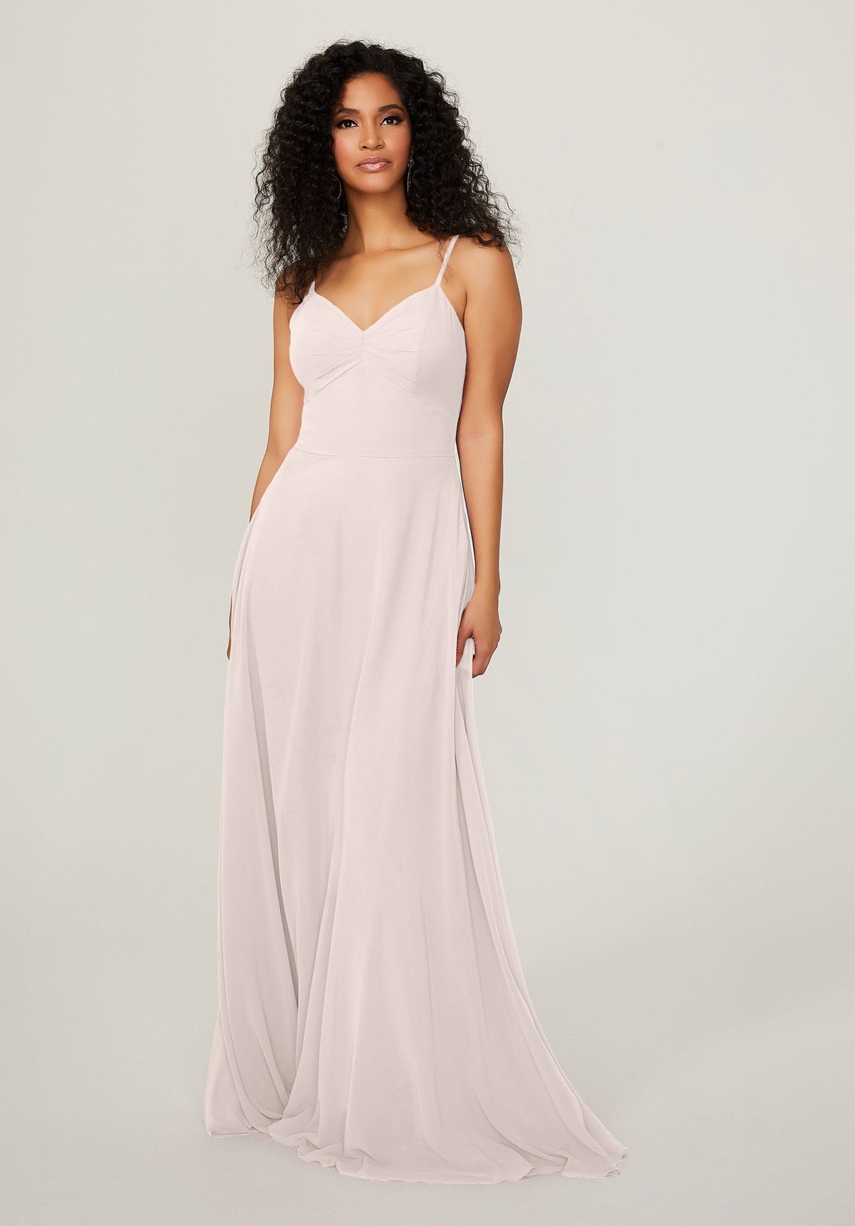 A Line Pleated Long Formal Dress MGNY Madeline Gardner New York 21784