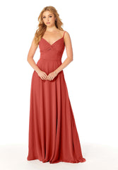 A Line Long Formal Pleated Dress MGNY Madeline Gardner New York 21814