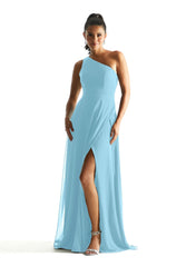 A Line Long Formal Slit Evening Dress MGNY Madeline Gardner New York 21851