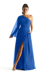 A Line Long Sleeve Formal Dress MGNY Madeline Gardner New York 21854