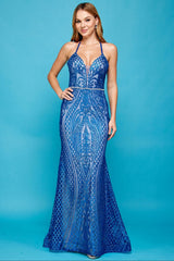 Adora 3037 Fitted Long Formal Evening Prom Dress