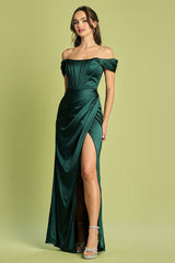 Adora 3103 Long Fitted Corset Formal Slit Prom Dress
