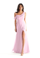 A Line Formal Evening Slit Long Dress MGNY Madeline Gardner New York 31222