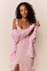 Roseline Floral Chiffon Maxi Dress