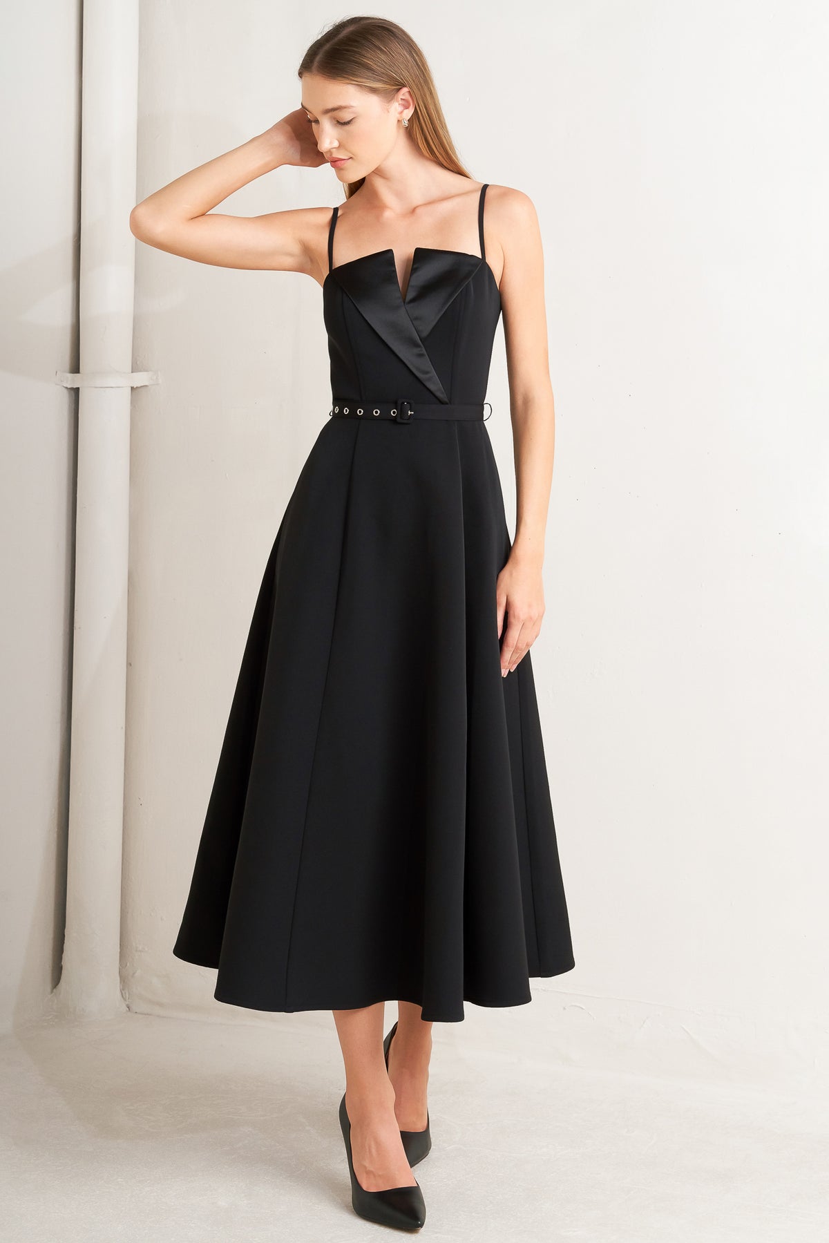 A Line Cocktail Short Tea Length Pleated Dress Flying Tomato FD1723