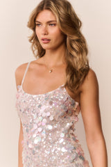 Liria Vanilla Blush Sequin Mini Dress