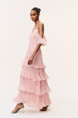 Laelia Floral Chiffon Ruffle Dress
