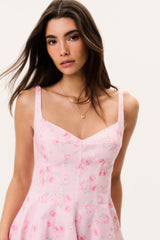 Nabi Linen Floral Mini Dress