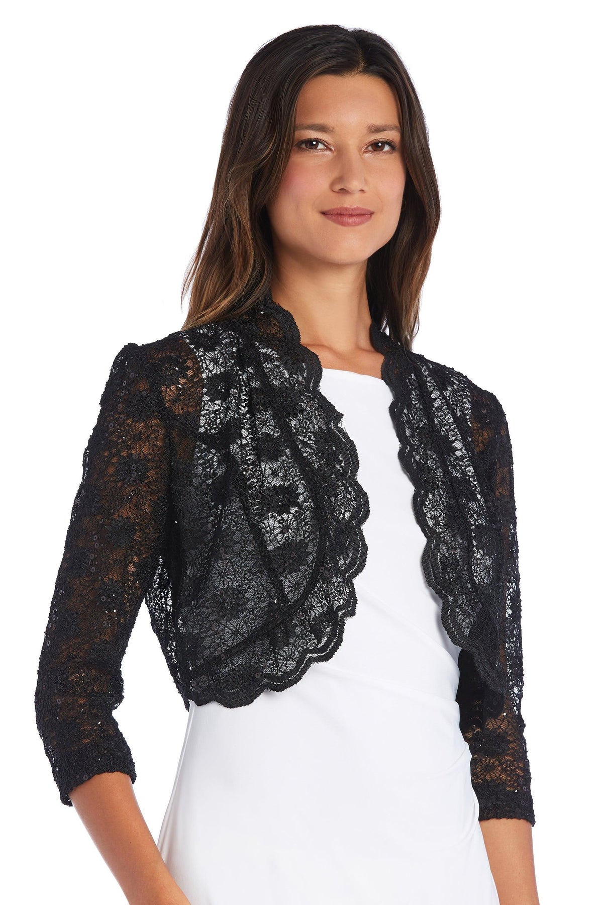 3/4 Sleeve Lace Jacket Bolero R&M Richards 3158M